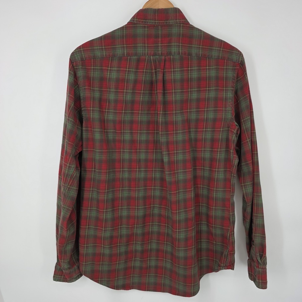 Polo Ralph Lauren Men's Long Sleeve Button Down Red Green Tartan Plaid Men's M - Picture 3 of 8